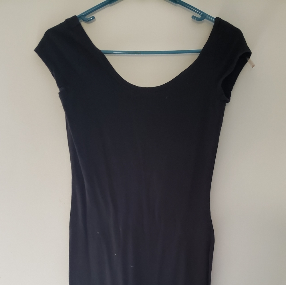 Black slightly off the shoulder dress